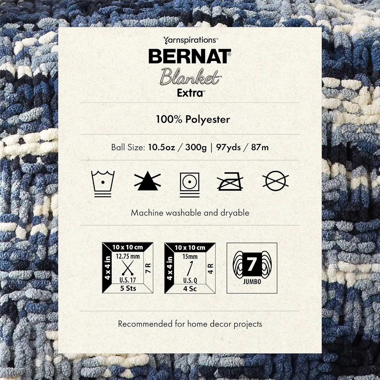 Bernat Blanket Extra Crimson Yarn - 2 Pack of 300g/10.5oz - Polyester - 7 Jumbo - 97 Yards - Knitting/Crochet
