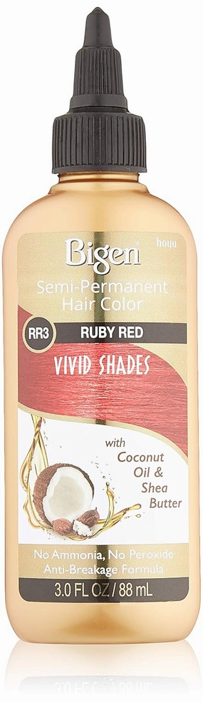 Bigen Semi-Permanent Haircolor #Rr3 Ruby Red Vivid 3 Ounce (88ml) (6 Pack)