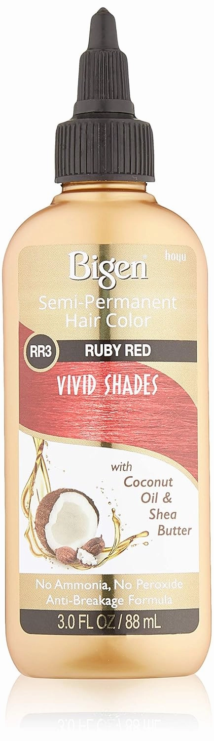 Bigen Semi-Permanent Haircolor #Rr3 Ruby Red Vivid 3 Ounce (88ml) (6 Pack)