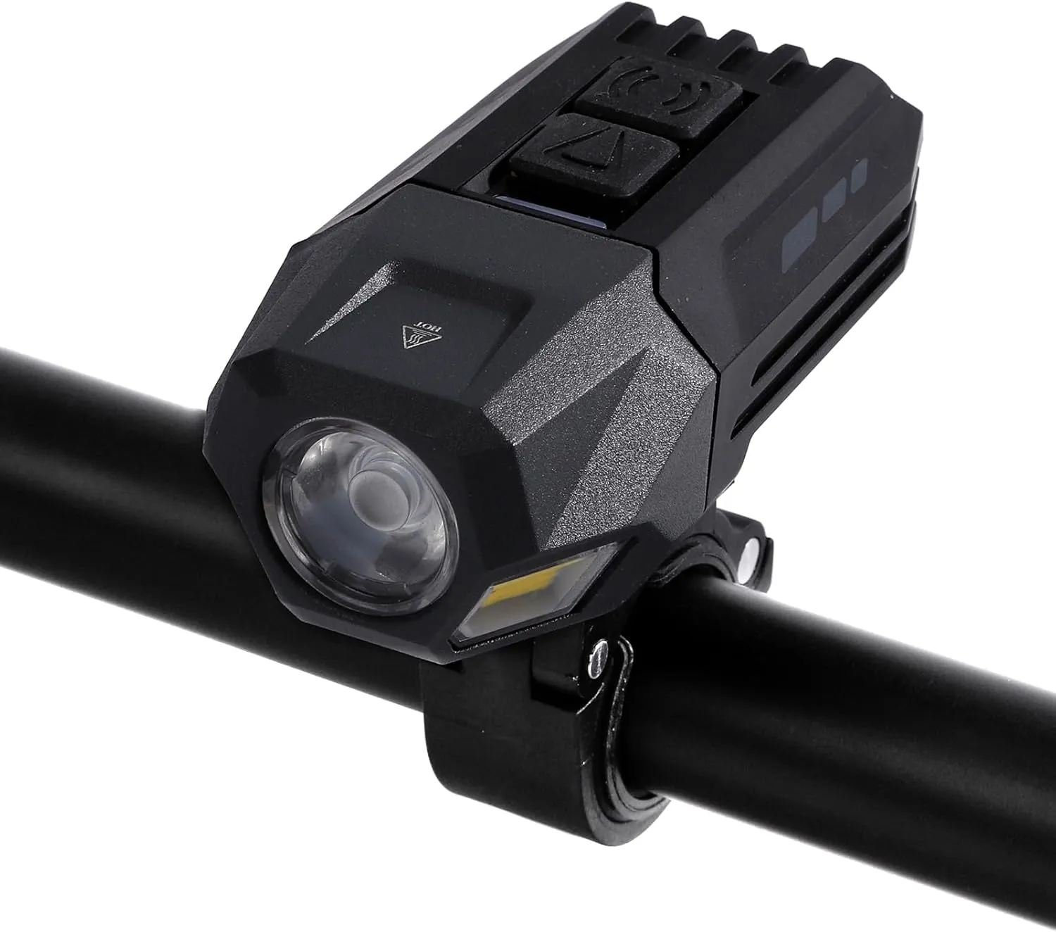 Bike Light, Rechargeable 800 Lumen Bicycle Lights with White & Red Light, 5 Modes, IPX4 Waterproof, Super Bright Bike Headlight with Spot and Flood Light for Men Women Night Riding Mountain