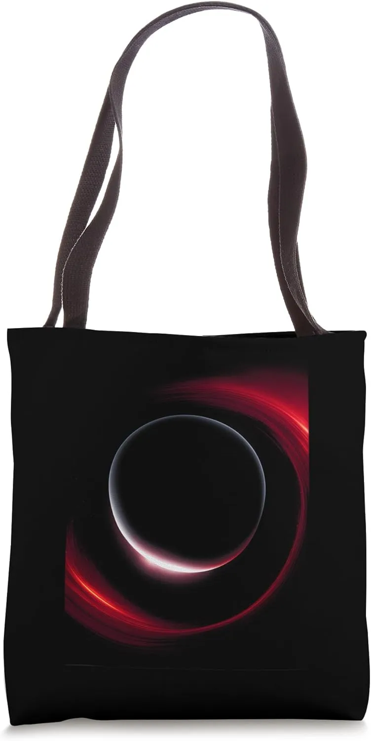 Black Eclipse emitting dark red hues a science universe Tote Bag