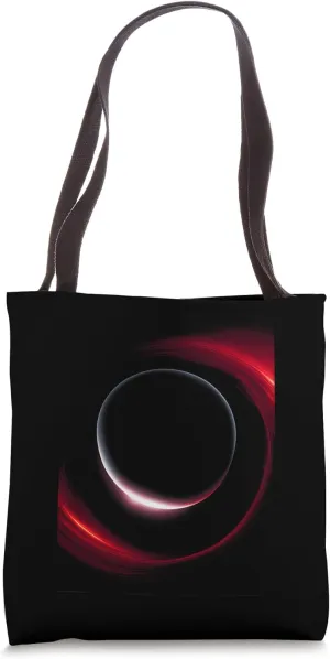 Black Eclipse emitting dark red hues a science universe Tote Bag