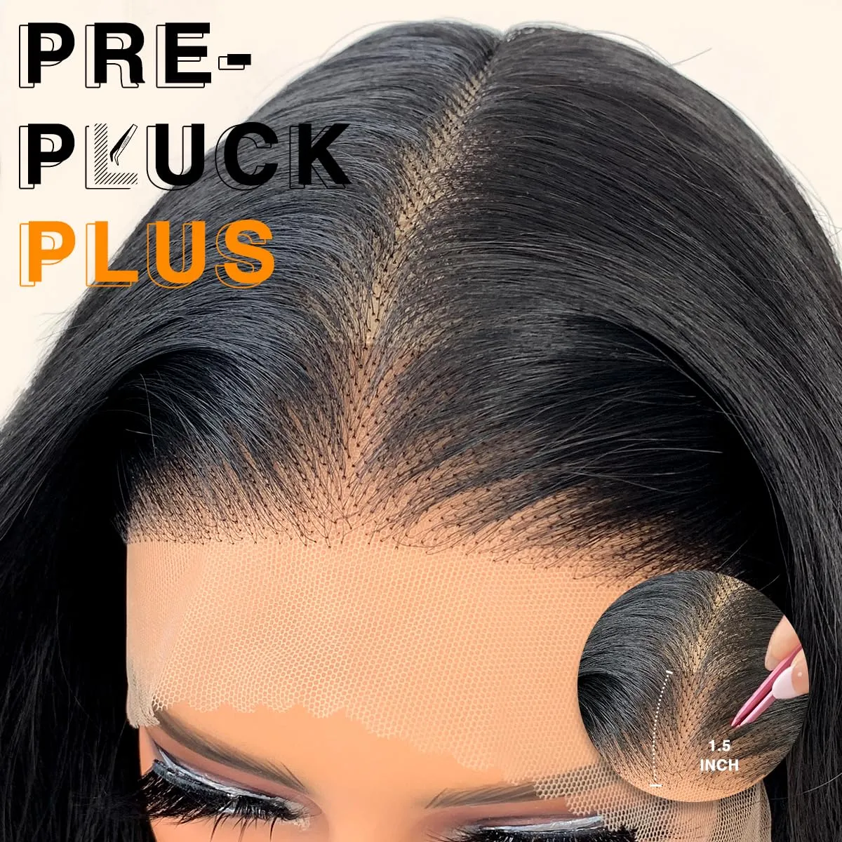 BlackSwern HD 13x6 Synthetic Lace Front Wig Pre-Plucked, 26inch Body Wave Lace Frontal Wigs 200 Density for Black Women, Pre-Plucked PLUS 1.5’’ Hairline