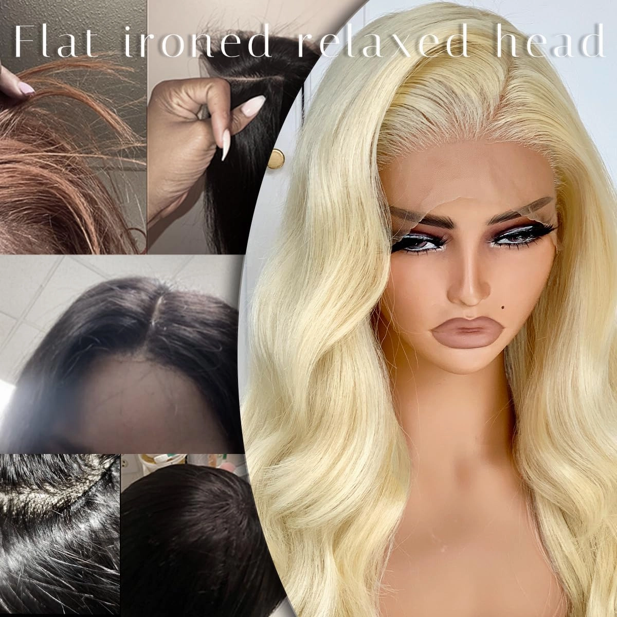 BlackSwern Blonde 613 Synthetic Wig HD 13x6 Lace Frontal Wig Pre-Plucked, 26inch Blonde Body Wave Lace Front Wigs 200 Density for Black Women, Pre-Plucked PLUS 1.5’’ Hairline