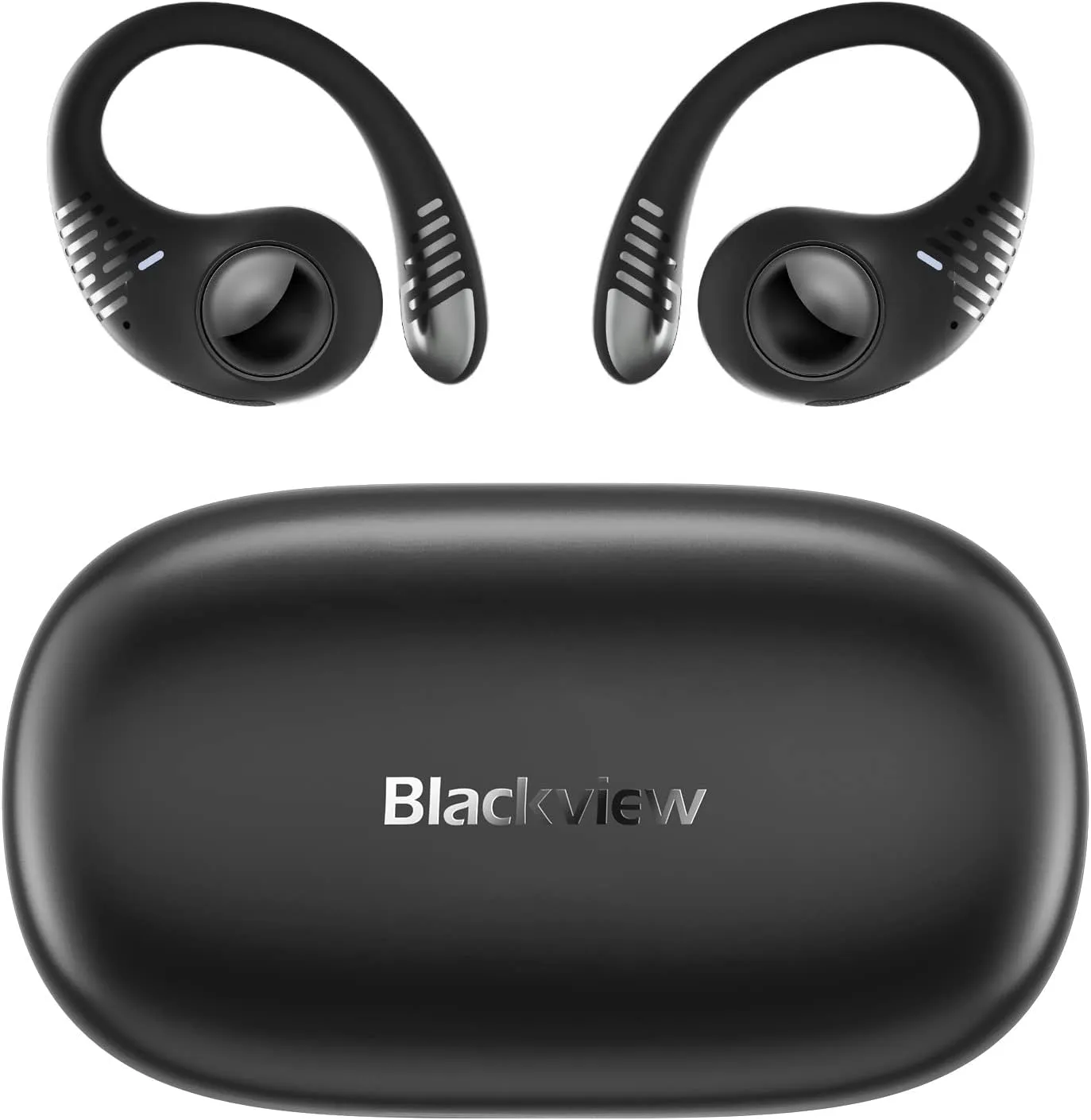 Blackview AirBuds 10 Open Ear Headphones,Wireless Earbuds Bluetooth 5.3 Air Conduction Sport Headsets with Earhooks,IPX7,Dual Microphone, for Running Workout Black