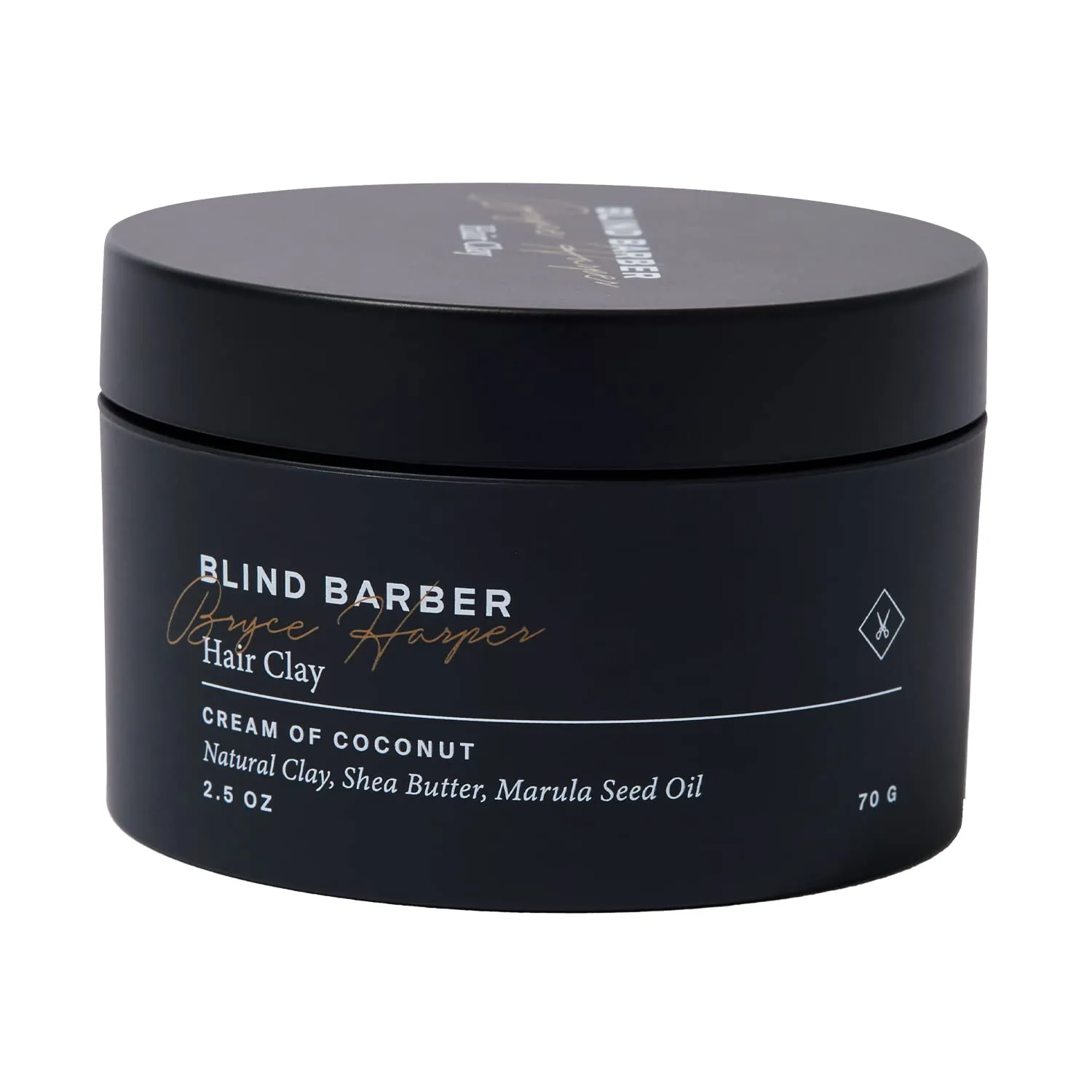 Blind Barber Bryce Harper Hair Clay for Men - Matte Water-Based Styling Product for Volume and Medium to Strong Hold (2.5 Oz)