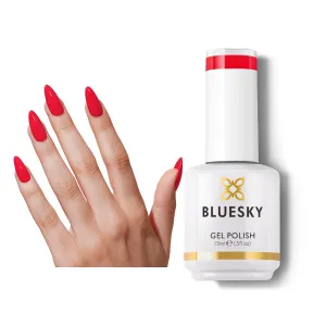 BLUESKY Red Gel Nail Polish- Scarlet Red Nail Polish Soak Off Gel Polish| Vegan&Cruelty-Free|Professional Salon Quality for Home DIY Manicure|Long Lasting Nail Lamp Needed 15ml 63917P/Hot Stuff