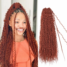 Boho Island Twist Crochet Hair 24 inch Senegalese Twist Crochet Hair with Soft Curly Ends 8 Packs Pre-looped Bohemian Goddess Twist Synthetic Braids Crochet Hair for Black Women (24Inch,350#)