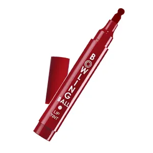 Bowling Ball Roll-On Lip Tint – Long-Lasting Moisturizing Lip Color with Lightweight Non-Sticky Finish (01 Red)