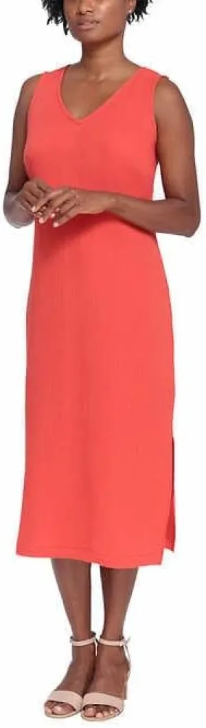 Briggs Women's Long Dress, Poppy Orange Red, XXL