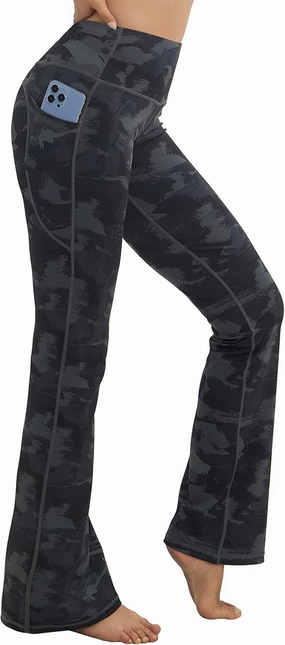 BUBBLELIME 29"/31"/33"/35"/37" Women Bootleg/Wide Legs High Waist Yoga Pants Tummy Control Bootcut Workout Flared Out Pockets