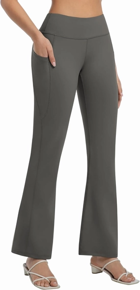 BUBBLELIME 29"/31"/33"/35" 3 Styles Women's Bootcut Yoga Pants Basic/Back Pockets High Waist Workout Tummy Control Flare
