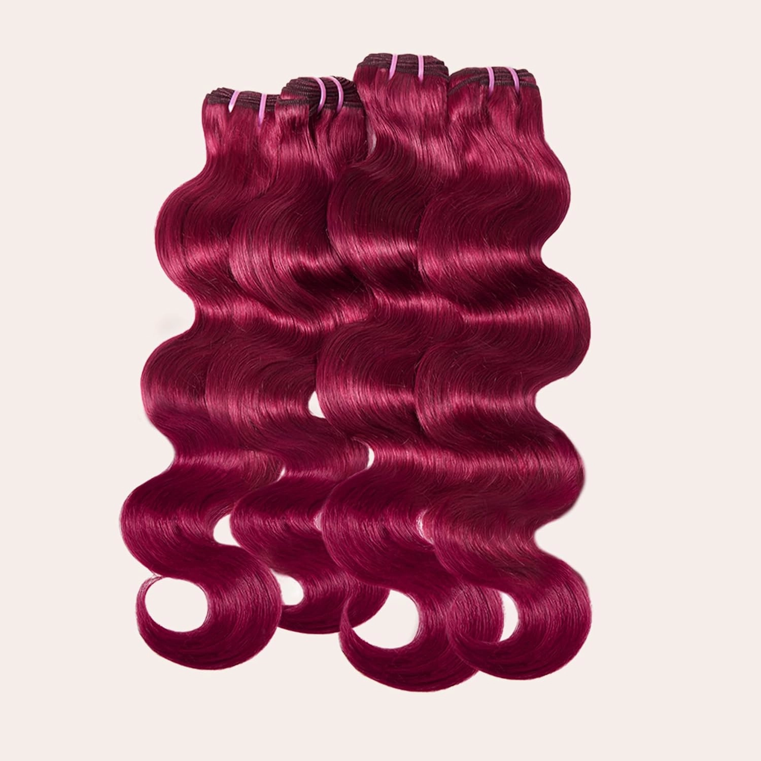 Burgundy Bundles Human Hair 4 Bundles 16 18 20 22 Inch Hair Extensions Burgundy Body Wave Human Hair Bundles 100% Unprocessed Brazilian Virgin Hair Quick Weave Hair Red 99J