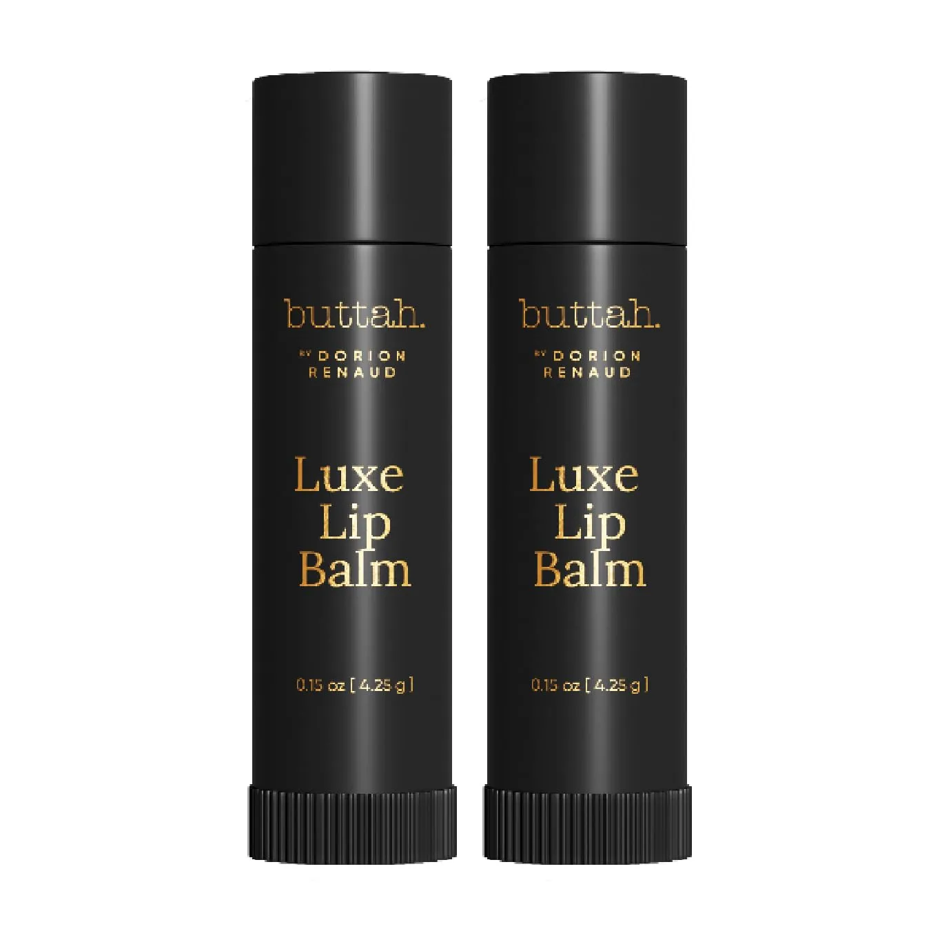 Buttah Skin by Dorion Renaud Luminating & Nourishing Lip Balm .15oz [2 Pack] - for Healthy Looking Lips - Shea Butter - Naturally Based Skin Care - Black-Owned Skincare