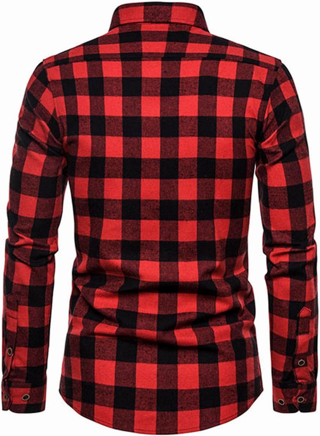 Button Down Shirt for Men Casual Plaid Y2K Shirt Slim Fit Lapel Long Sleeve Shirt Jacket Lightweight Flannel Shirts