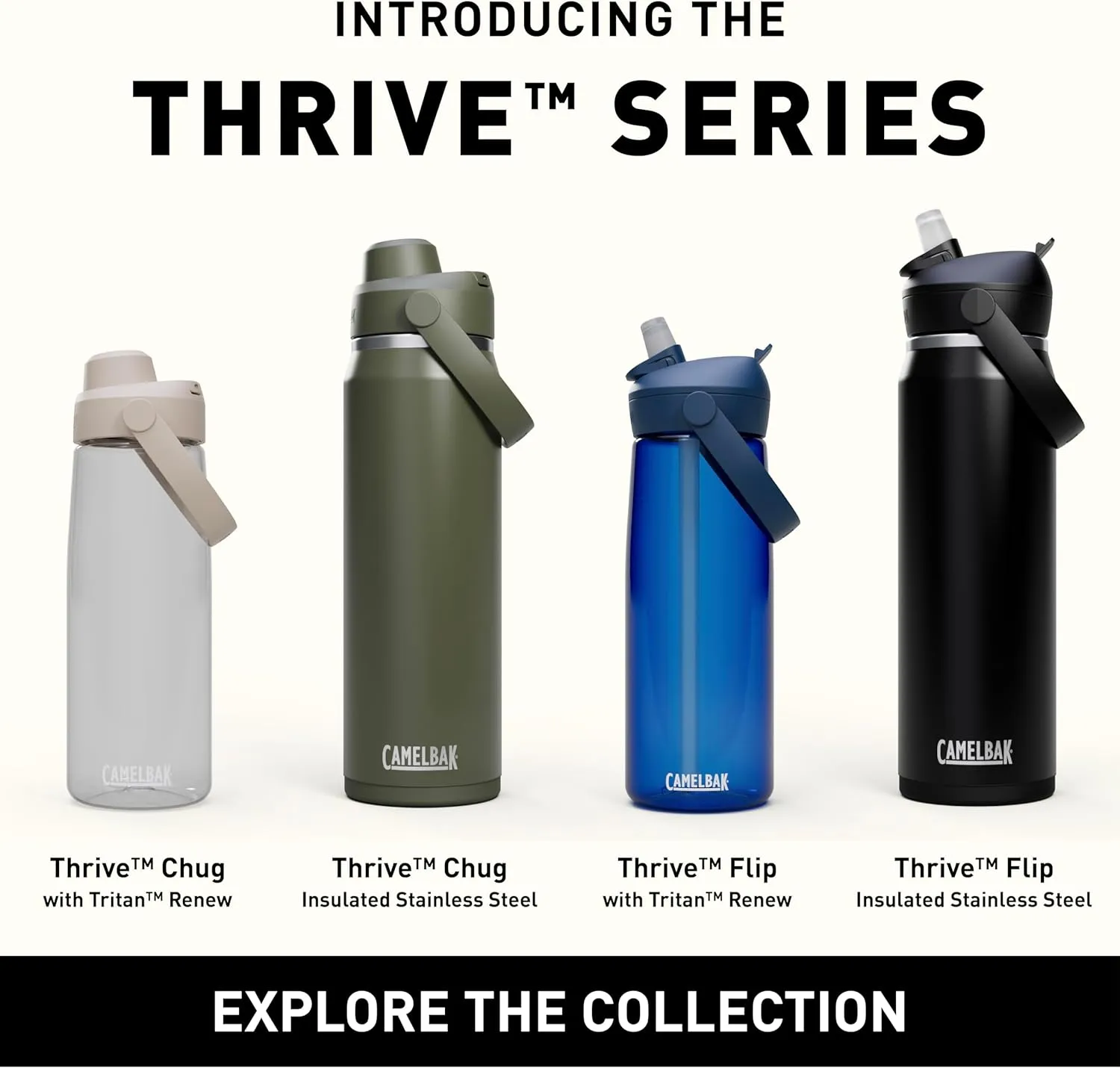 CamelBak Thrive Flip Straw Water Bottle 20oz - Insulated Stainless Steel, Sierra Red