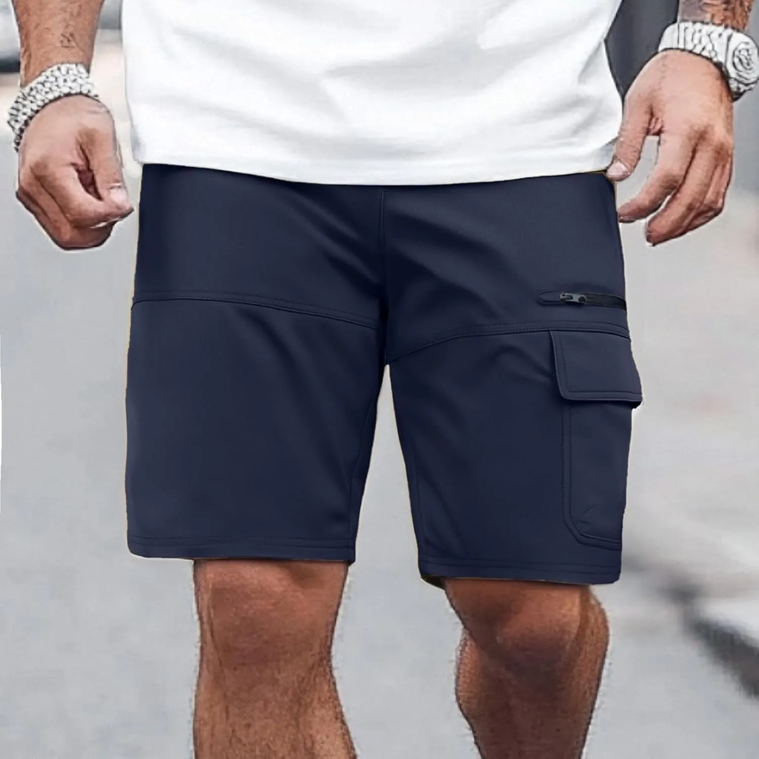 Camouflage Shorts for Men Cargo String Shiny Champagne Class Harem Denim Shorts for Men Adult Boot Cut Capri Chiffon