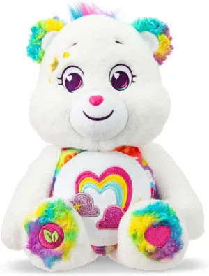 Care Bears Medium Plush - True Friend Bear - Perfect Stuffed Animal Holiday, Birthday Gift, Super Soft and Cuddly – Good for Girls and Boys, Employees, Collectors