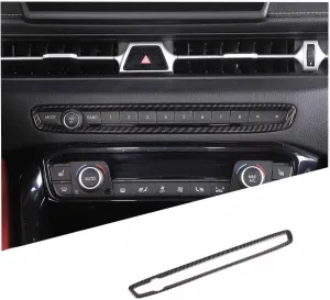 Center Console Volume Knob Trim Frame Fit for Toyota Supra GR A90 A91 MK5 2019-2024, ABS Volume Switch Knob Decorative Frame, 1 PCS (Carbon Fiber Pattern Black)
