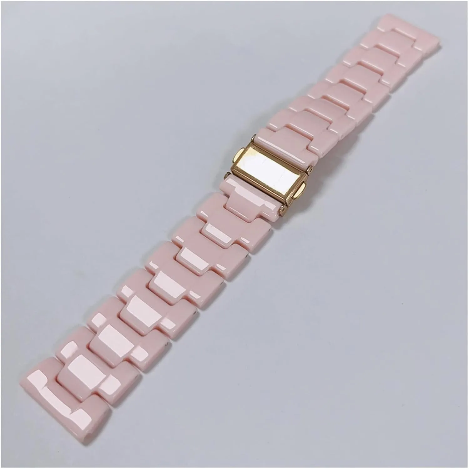 Ceramic Watch Strap Stainless Steel Folding Buckle Replacement Wristband Quick Release Bracelet 20mm 22mm Suitable for Men Women Watch Accessories(Blue,22mm)