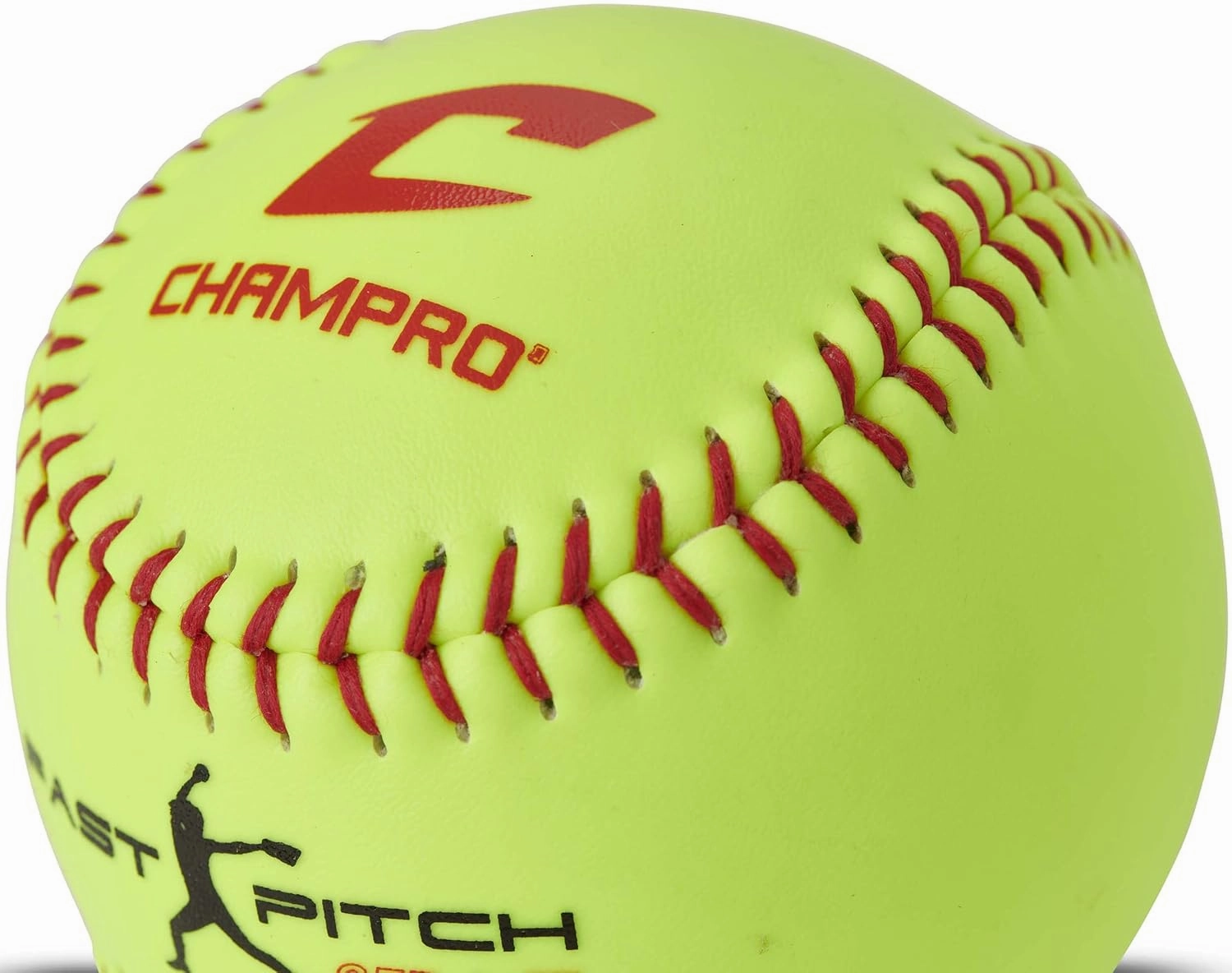 CHAMPRO ASA Fast Pitch .47 COR 375 Compression Poly Synthetic Cover Red Stiches Optic Yellow 12 PK