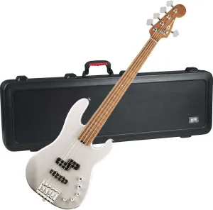 Charvel Pro-Mod San Dimas Bass PJ V – Platinum Pearl, Gator GTSA-GTRBASS Case Bundle