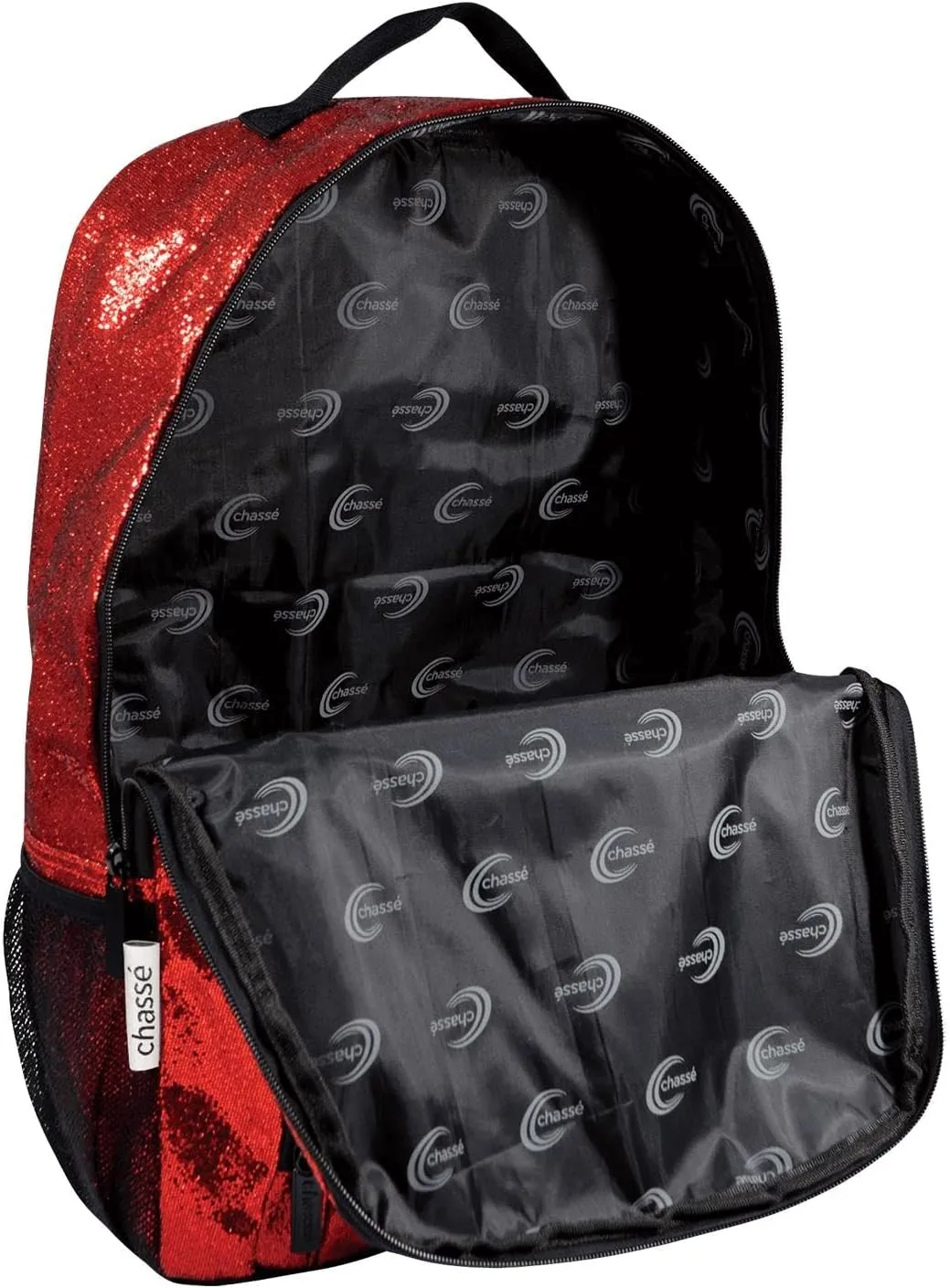 chassé Girls Glitter Cheerleading Backpack (Red)