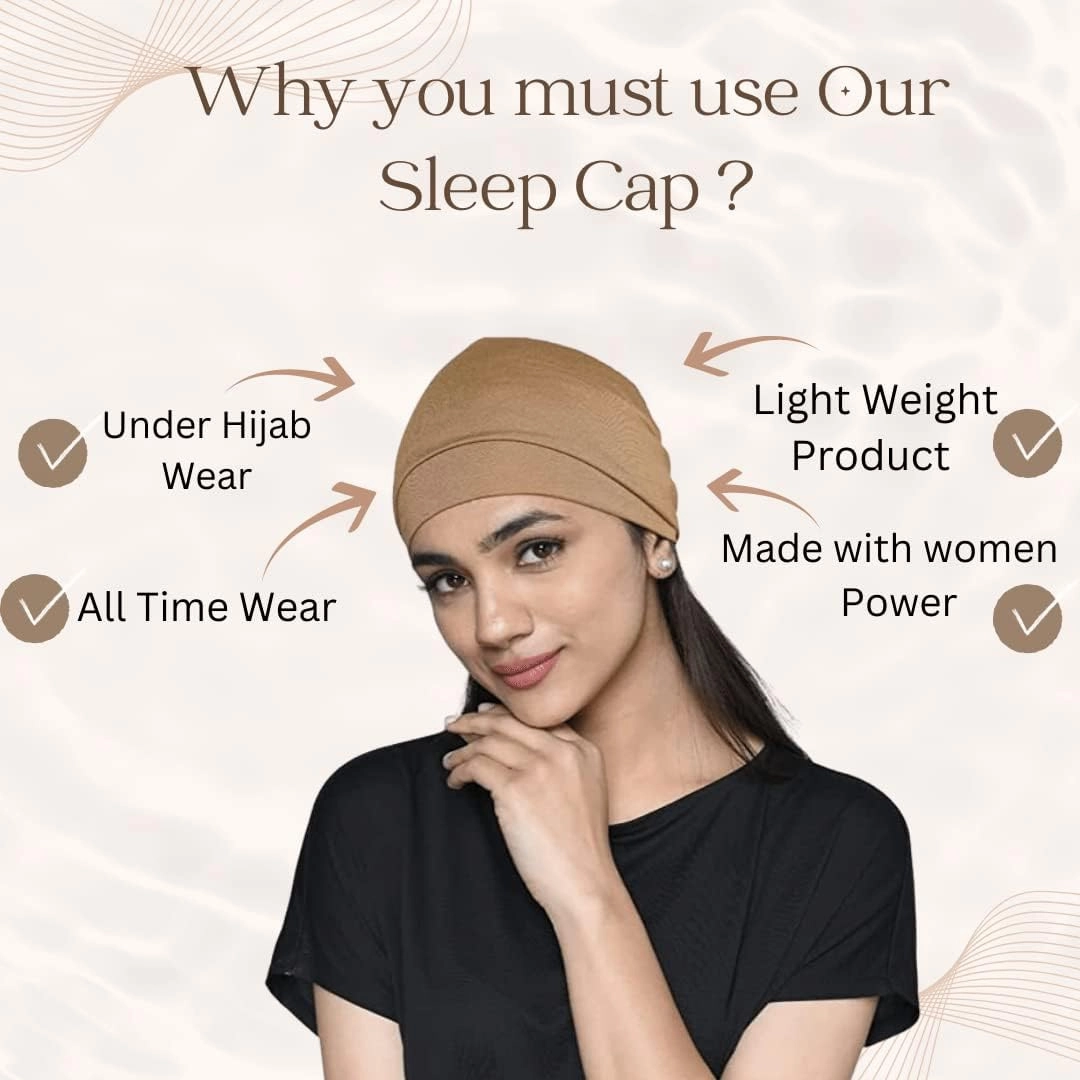 Chemo Hats Solid Sleep Cap Women's Bamboo Soft Headwear Cancer Cap Chemo Headwear Women