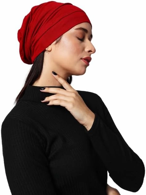 Chemo Silky Soft Slouchy Snood Bamboo Cap Beanie for Women Cancer Hair Loss Turban Hat Chemo Headwear Women