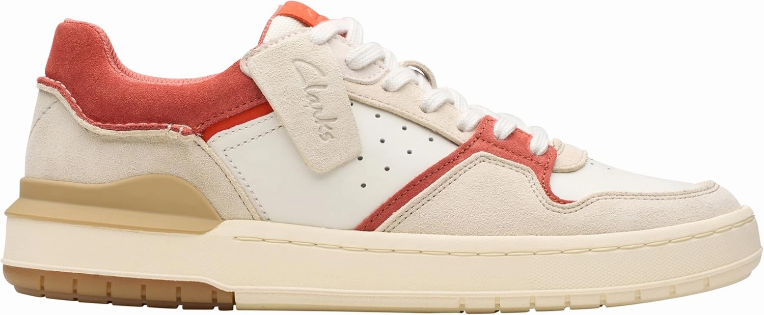 Clarks Men's Courtlite2 Lo Trainers, Red Combi, 40