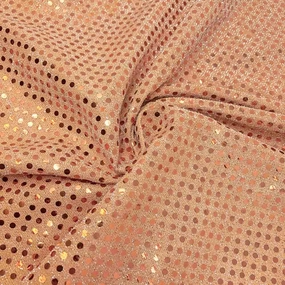 CLAUDIA SHINY TWO-TONE TRANS KNIT SEQUINS MATERIAL