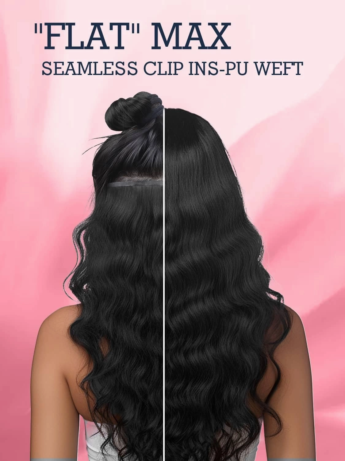 Clip in Hair Extensions Seamless Clip in Hair Extensions Human Hair Real Hair Extensions Clip in Human Hair,Body Wave 110g 20 Inch Natural Black Ultra-thin PU Weft,100% Remy Hair Extensions