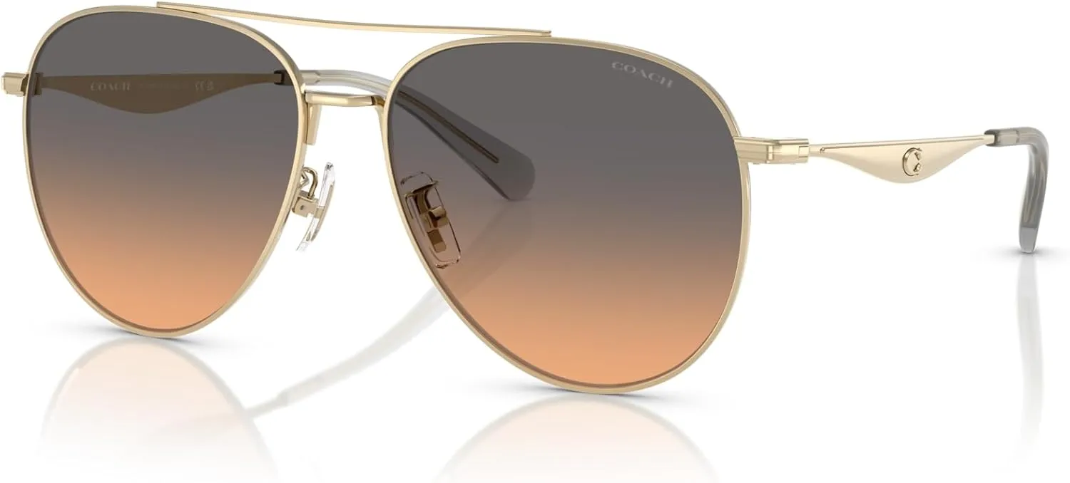 COACH Women's Hc7169 Aviator Sunglasses