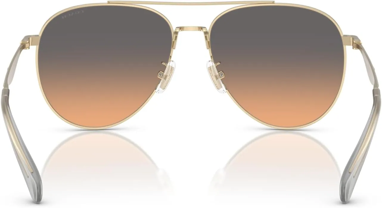 COACH Women's Hc7169 Aviator Sunglasses