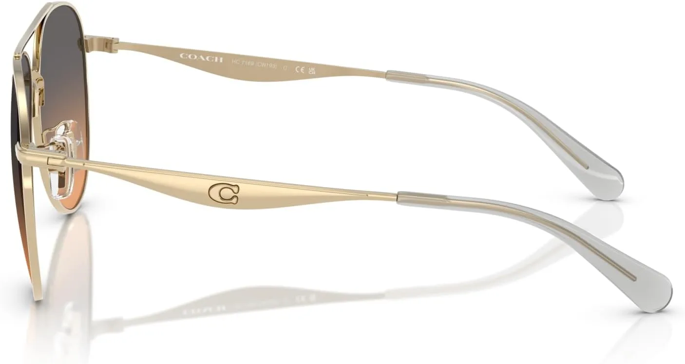 COACH Women's Hc7169 Aviator Sunglasses