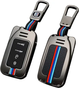 Compatible with Lexus Key Fob Cover,ES NX RX RC GS LX IS Key Fob Case,Metal Shell & Soft Silicone Protection