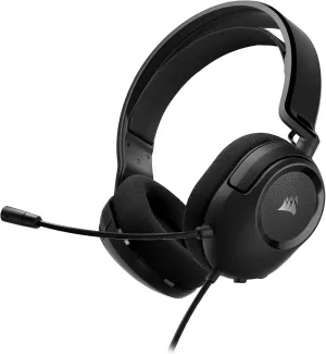 Corsair HS35 v2 Multiplatform Wired Gaming Headset – Flexible Omni-Directional Microphone – Universal 3.5mm Connection – PC, Mac, PS5, PS4, Xbox, Nintendo Switch, Mobile – Carbon