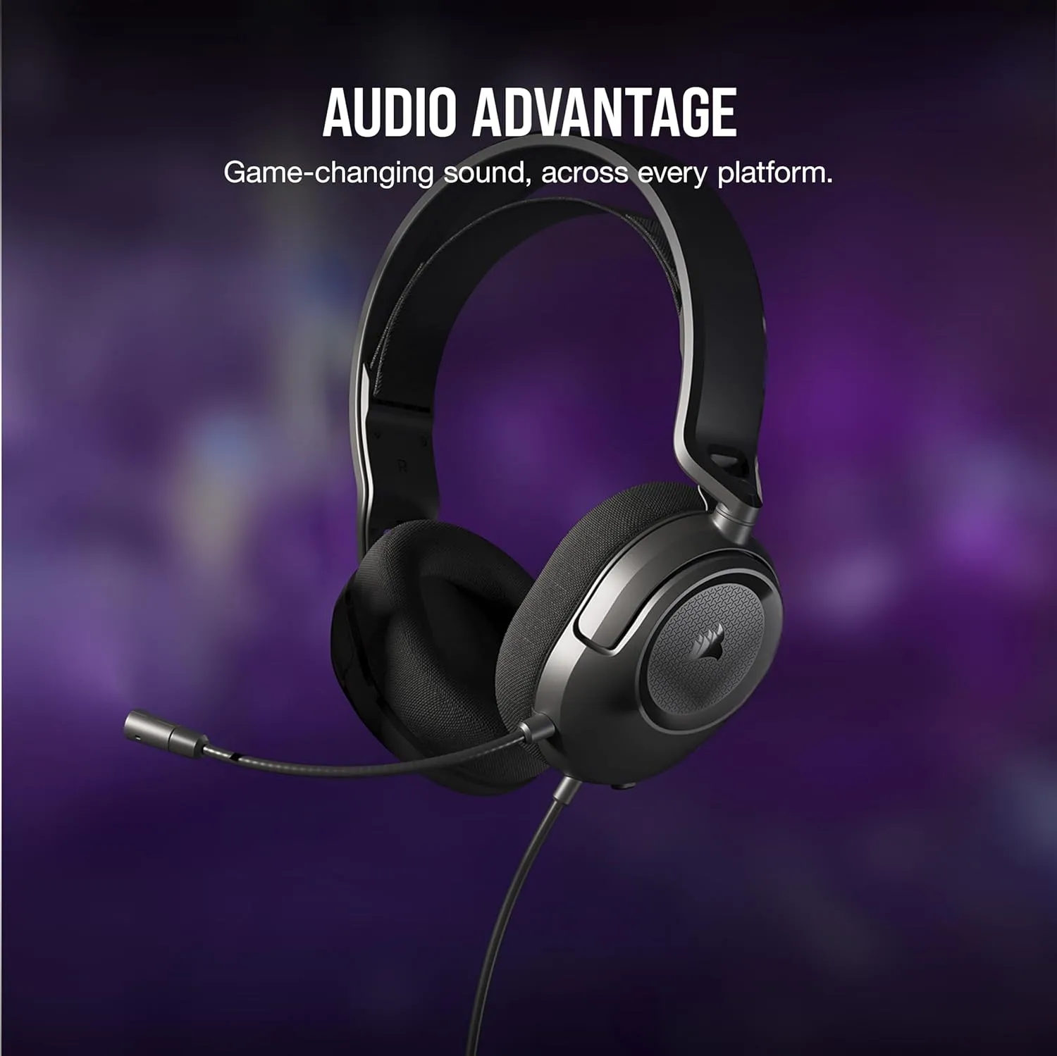 Corsair HS35 v2 Multiplatform Wired Gaming Headset – Flexible Omni-Directional Microphone – Universal 3.5mm Connection – PC, Mac, PS5, PS4, Xbox, Nintendo Switch, Mobile – Carbon