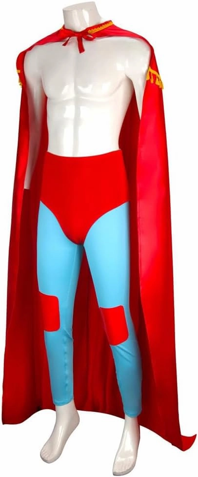 Costume Cosplay Outfit Cape with Mask Crazy Priest Red Long Cloak