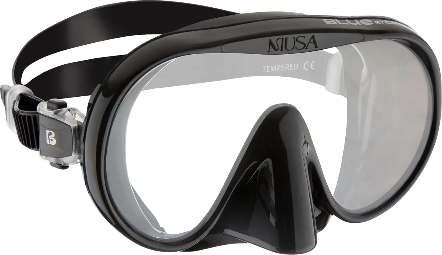 Cressi Adult Frameless Diving Mask - Wide View Mono Lens - Low Internal Volume - Pure Soft Silicone - Musa: Designed in Italy