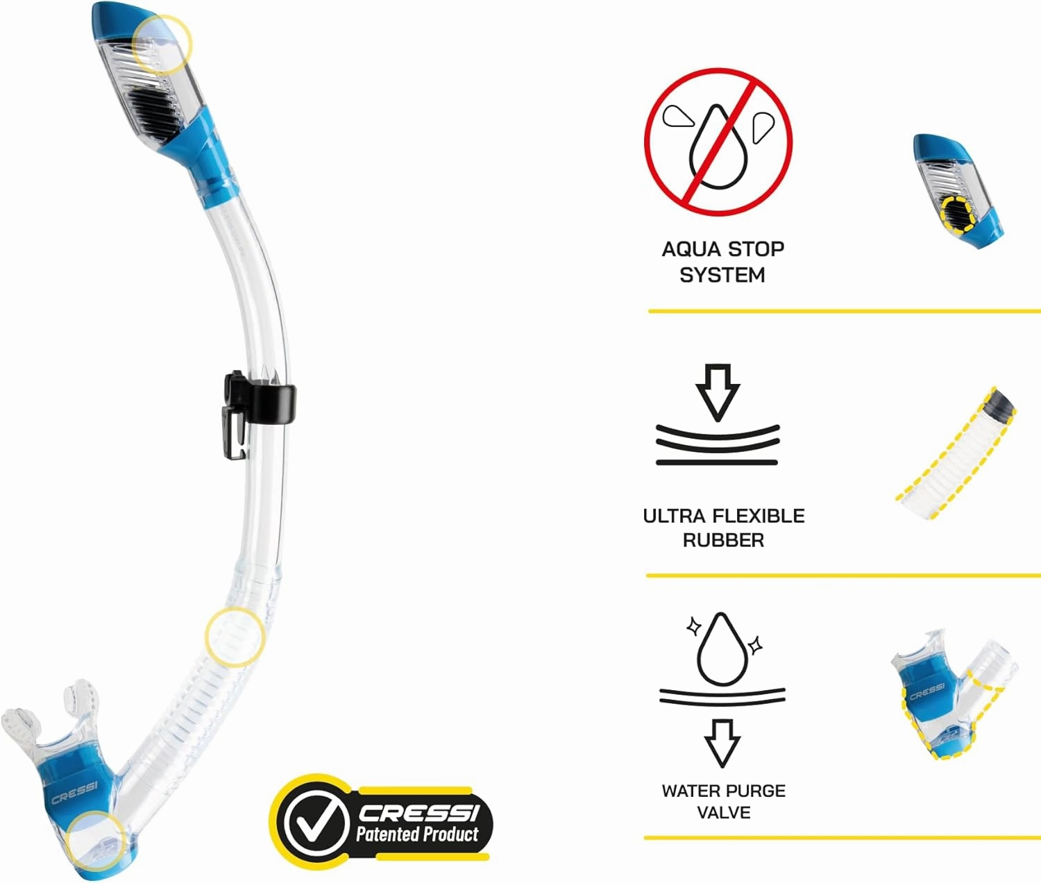 Cressi Scuba Diving Snorkeling Kit - Freediving Mask & Dry Snorkel - F1 & Supernova Dry: Designed in Italy