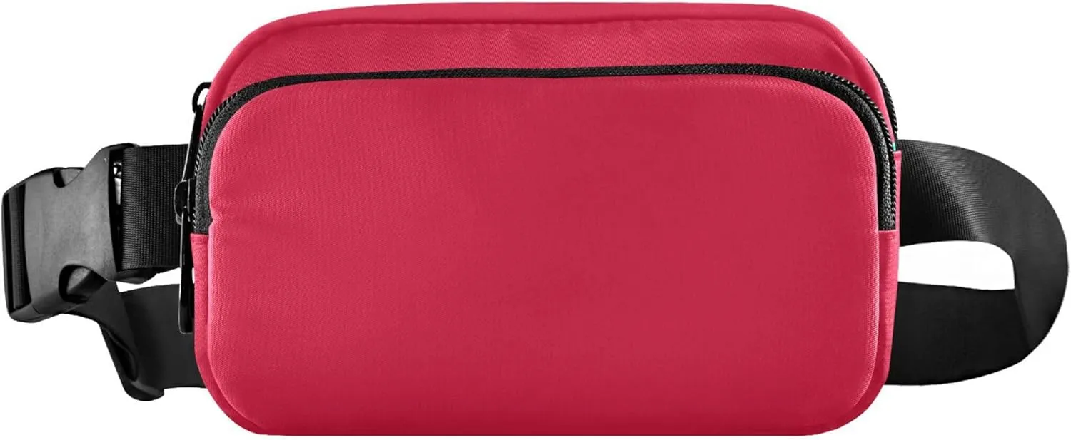 Crimson Fanny Belt Bag Waist Packs Crossbody Bags Bum Bag for Running Hiking Travel Workout Adjustable Strap for Women Men