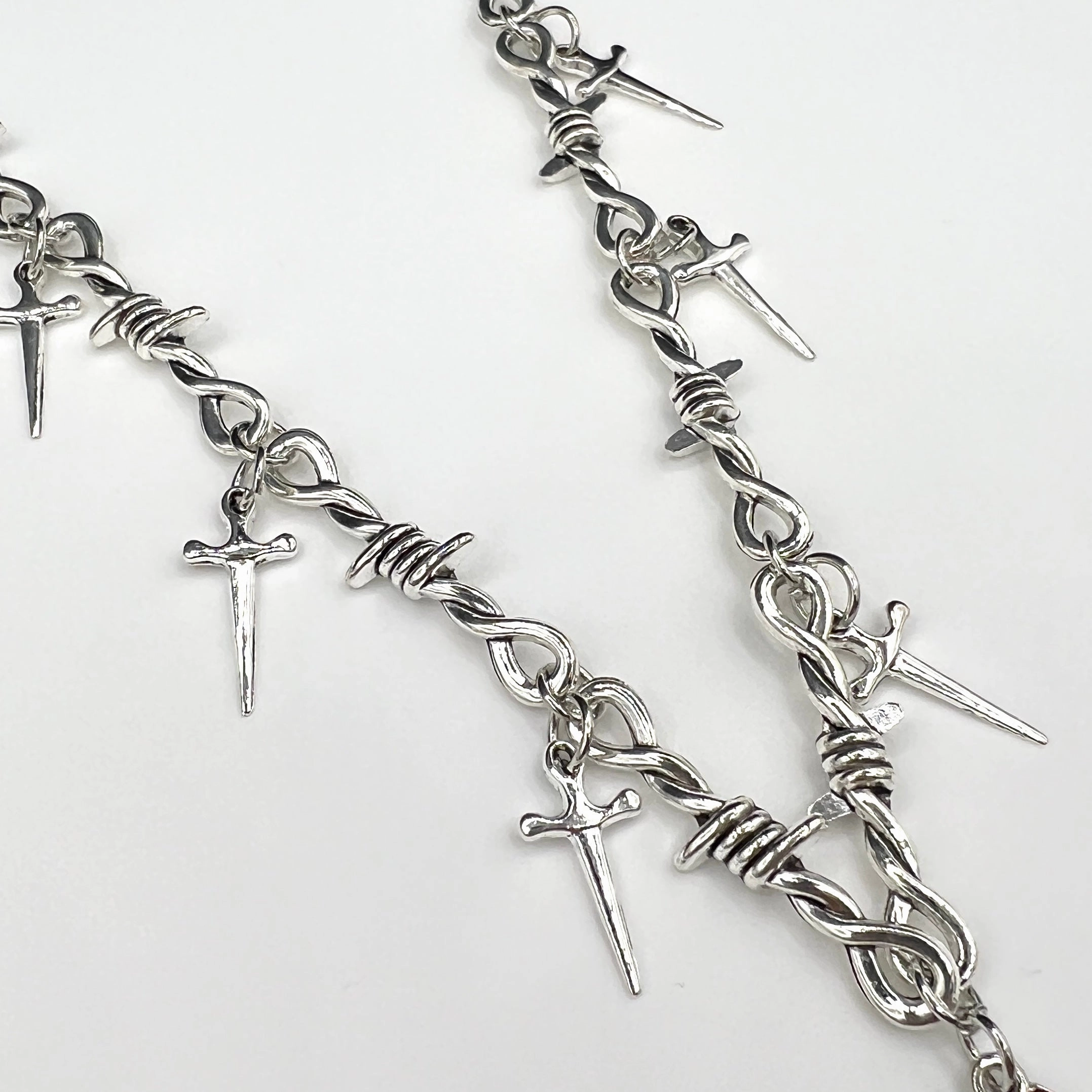 Crimson Dagger Pendant Necklace