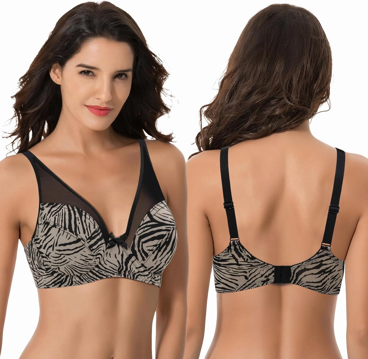 Curve Muse Women's Plus Size Minimizer Unlined Underwire Full Coverage Bra