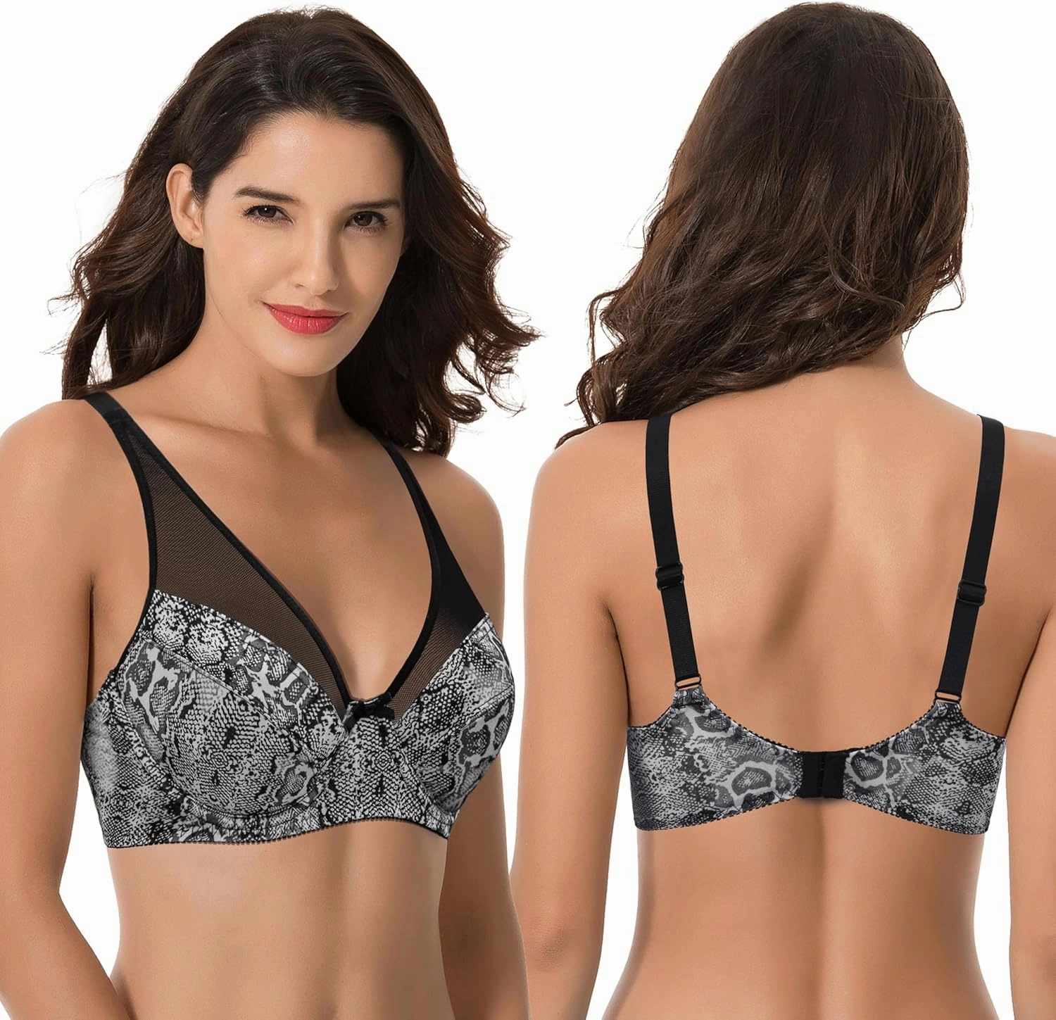 Curve Muse Women's Plus Size Minimizer Unlined Underwire Full Coverage Bra