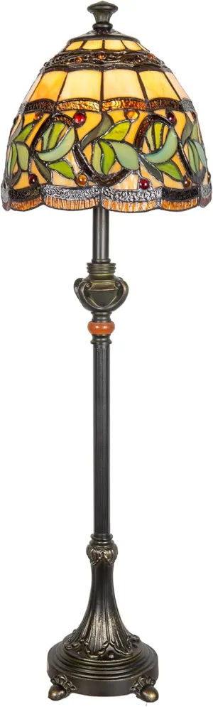 Dale Tiffany TB101109 Aldridge Buffet Lamp, 9" x 9" x 30", Antique Bronze