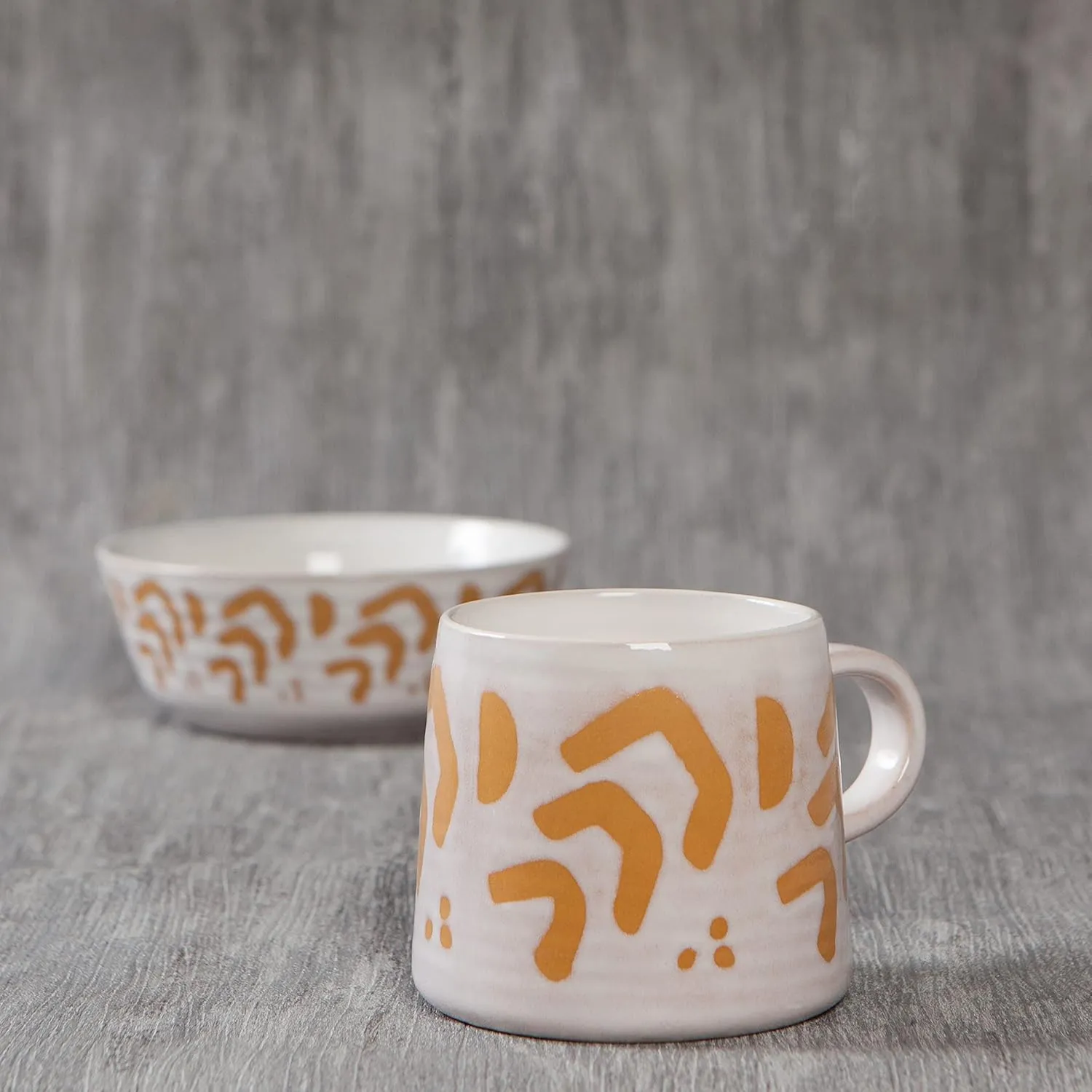 Danica Studio Echo Imprint Ceramic Mugs 14 oz