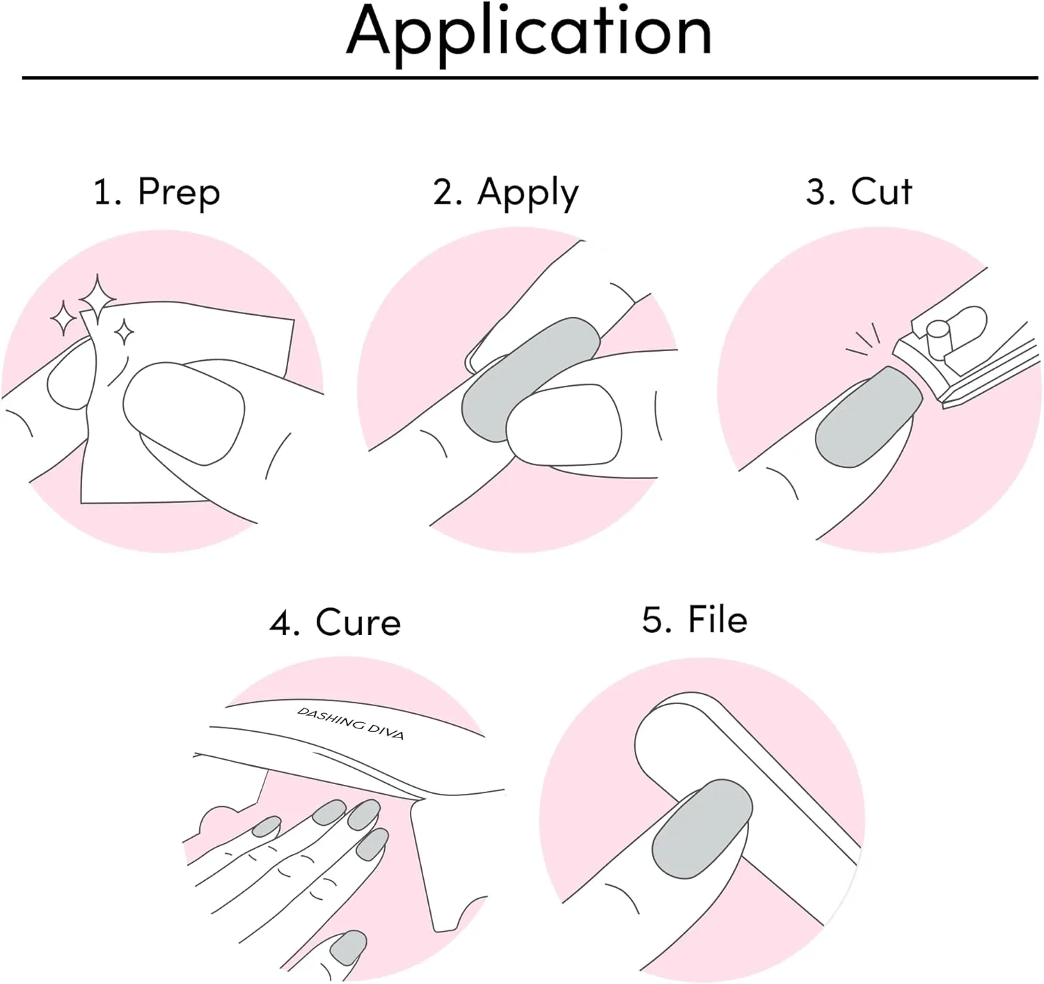 Dashing Diva Glaze Nail Strips - All Wrapped Up | Works with Any LED Nail Lamp | Long Lasting, Chip Resistant, Semicured Gel Nail Strips | Contains 32 Salon Quality Nail Wraps, 2 Prep Pad, 1 Nail File