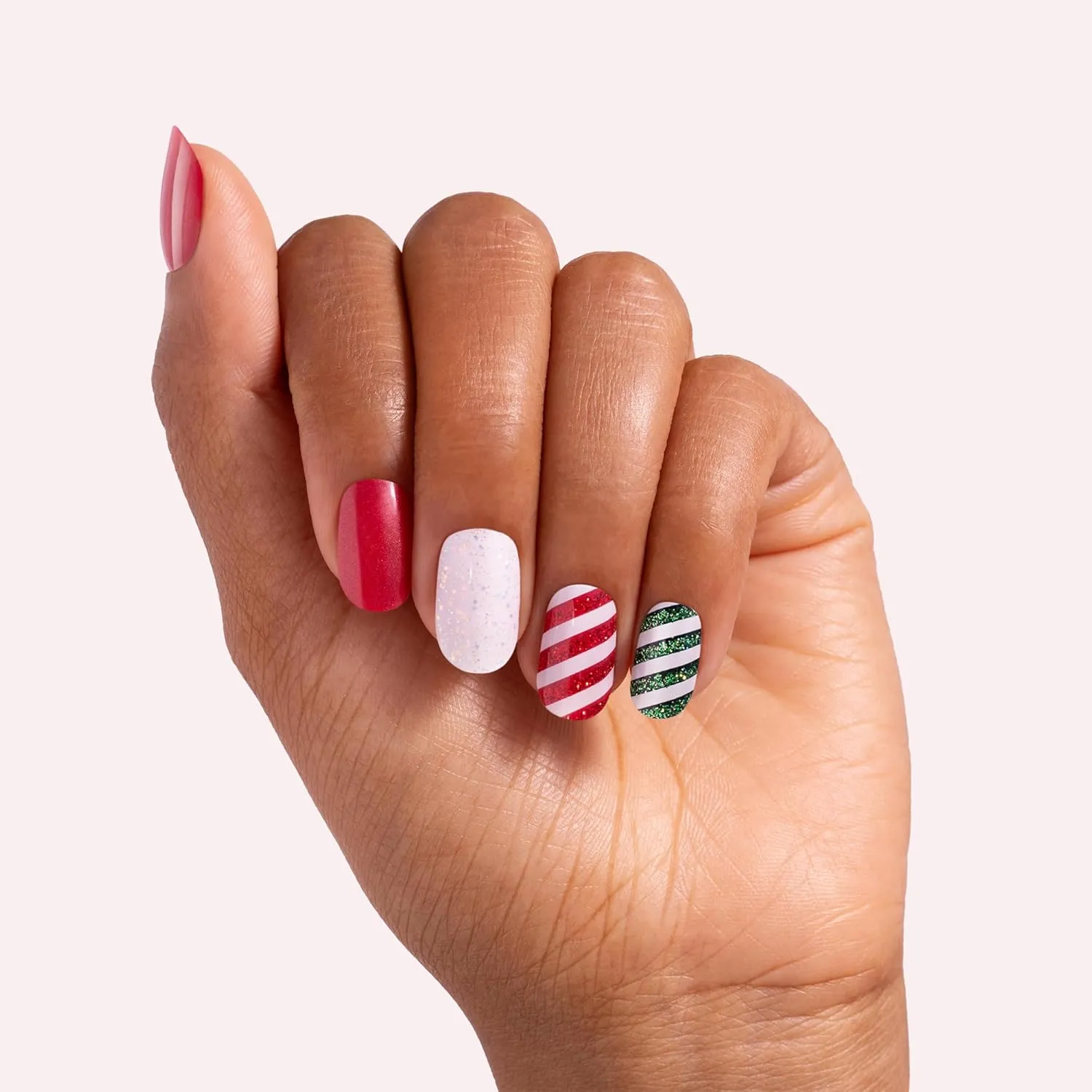 Dashing Diva Glaze Nail Strips - All Wrapped Up | Works with Any LED Nail Lamp | Long Lasting, Chip Resistant, Semicured Gel Nail Strips | Contains 32 Salon Quality Nail Wraps, 2 Prep Pad, 1 Nail File