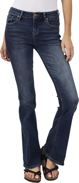 DEAR JOHN Jaxtyn Women's Bootcut Jeans Mid-Rise Midwaisted Full Inseam Comfort Stretch Denim fit